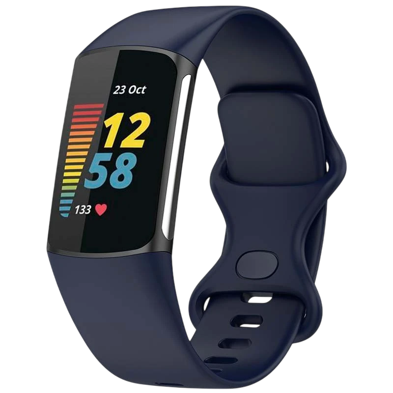 Pulseira de silicone Fitbit Charge 5 / Charge 6 Azul Escuro