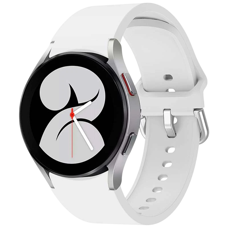 Pulseira de silicone Samsung Galaxy Watch 4/5/6 Branco
