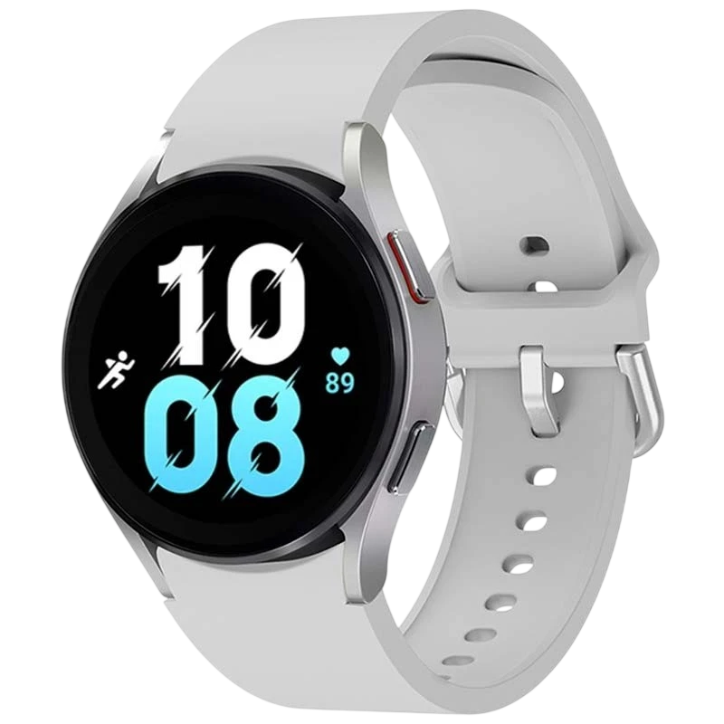 Pulseira de silicone Samsung Galaxy Watch 4/5/6 Cinzento Claro