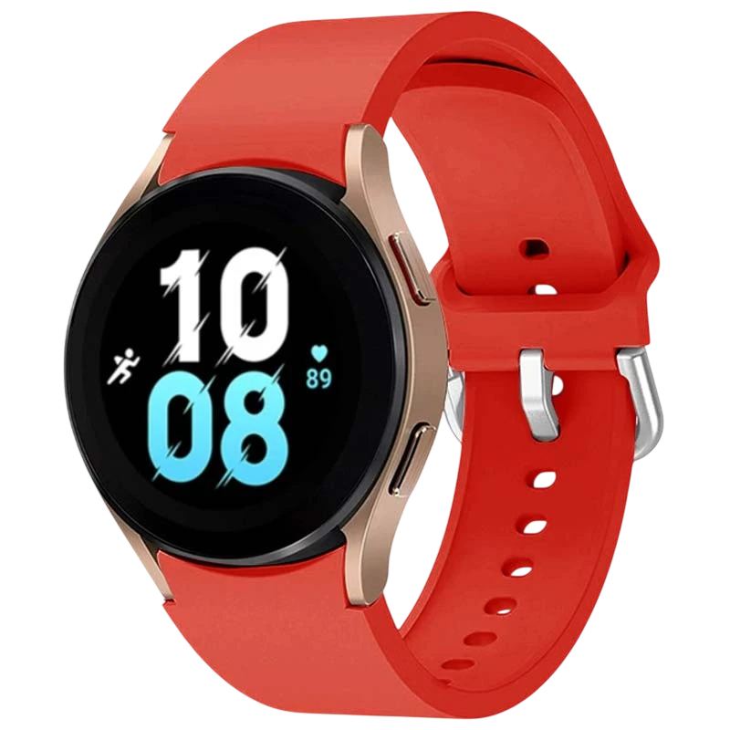 Pulseira de silicone Samsung Galaxy Watch 4/5/6 Vermelho