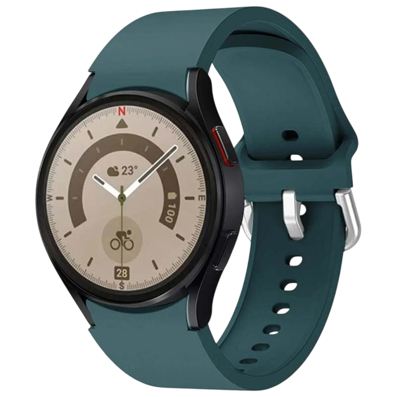 Pulseira de silicone Samsung Galaxy Watch 4/5/6 Verde Escuro