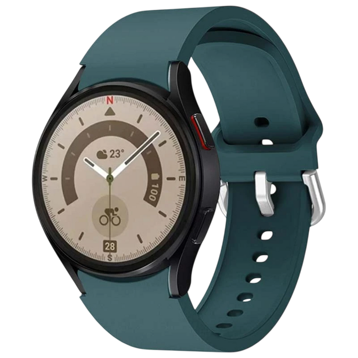 Pulseira de silicone Samsung Galaxy Watch 4/5/6 Verde Escuro