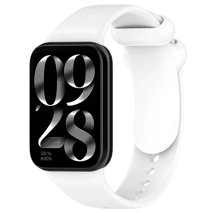 Pulseira Xiaomi Mi Smart Band 9 Pro / Band 8 Pro / Redmi Watch 4 / Redmi Watch 5 / Redmi Watch 6 / Xiaomi Smart Band 10 Pro Silicone Branco