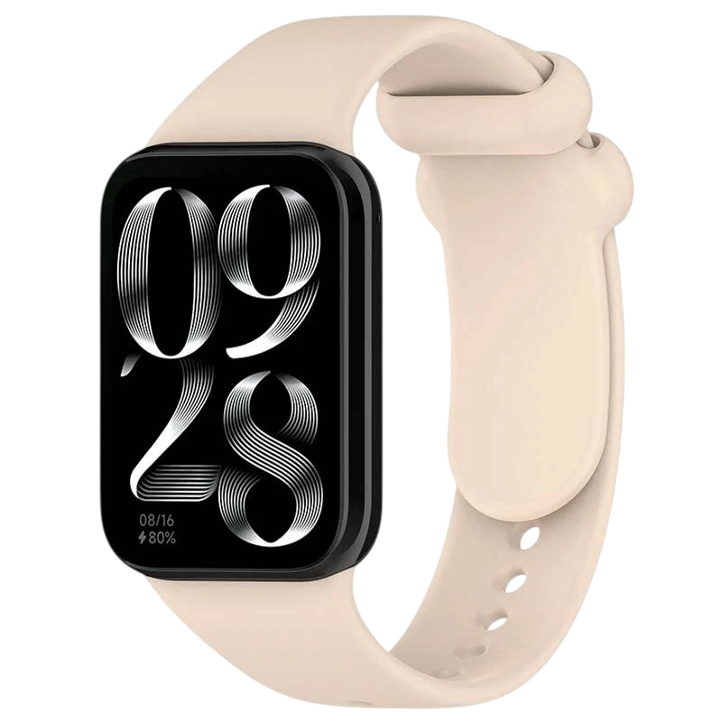 Pulseira Xiaomi Mi Smart Band 9 Pro / Band 8 Pro / Redmi Watch 4 / Redmi Watch 5 / Redmi Watch 6 / Xiaomi Smart Band 10 Pro Silicone Marfim