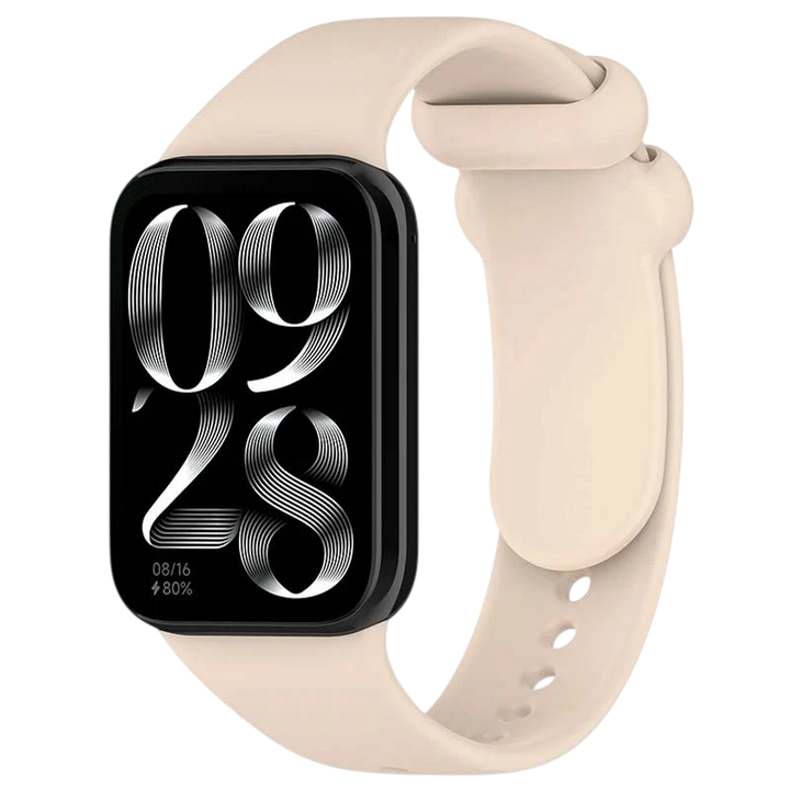 Pulseira Xiaomi Mi Smart Band 9 Pro / Band 8 Pro / Redmi Watch 4 / Redmi Watch 5 / Redmi Watch 6 / Xiaomi Smart Band 10 Pro Silicone Marfim