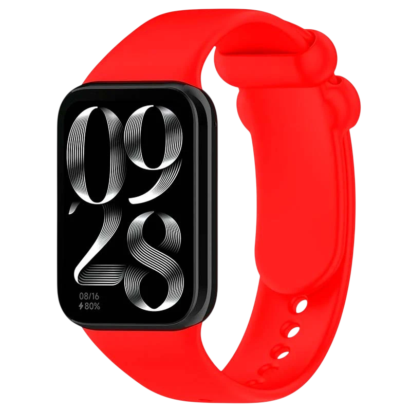Pulseira Xiaomi Mi Smart Band 9 Pro / Band 8 Pro / Redmi Watch 4 / Redmi Watch 5 / Redmi Watch 6 / Xiaomi Smart Band 10 Pro Silicone Vermelho
