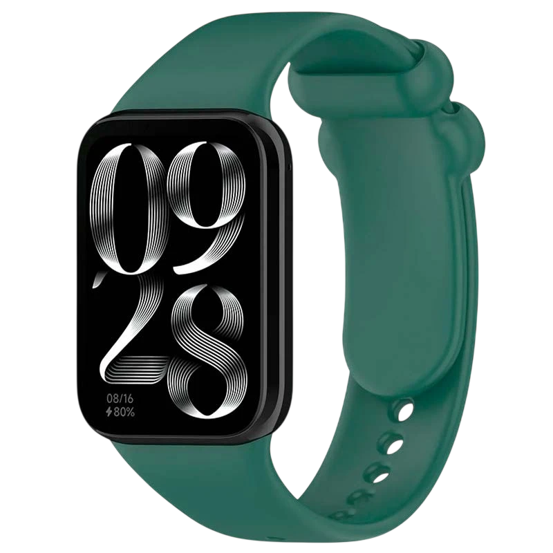 Pulseira Xiaomi Mi Smart Band 9 Pro / Band 8 Pro / Redmi Watch 4 / Redmi Watch 5 / Redmi Watch 6 / Xiaomi Smart Band 10 Pro Silicone Verde Escuro