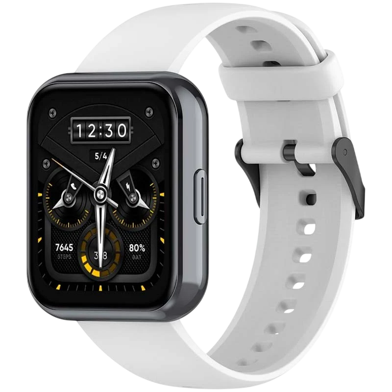 Pulseira de silicone Realme Watch 3 / 3 Pro Branco