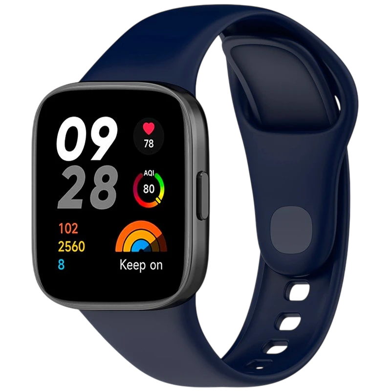 Pulseira de silicone Xiaomi Redmi Watch 3 Azul Escuro