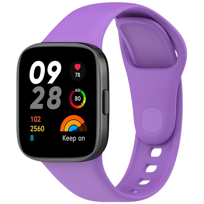 Pulseira de silicone Xiaomi Redmi Watch 3 Roxo