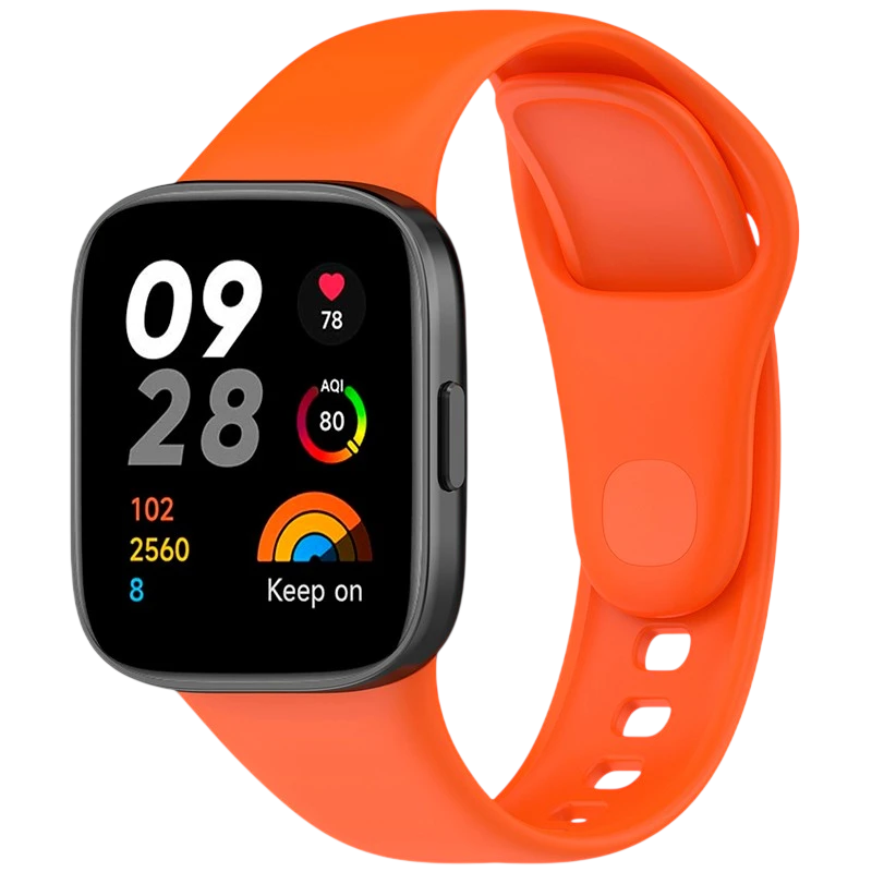Pulseira de silicone Xiaomi Redmi Watch 3 Laranja