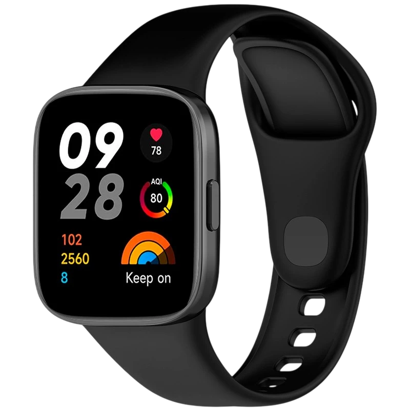 Pulseira de silicone Xiaomi Redmi Watch 3 Preto