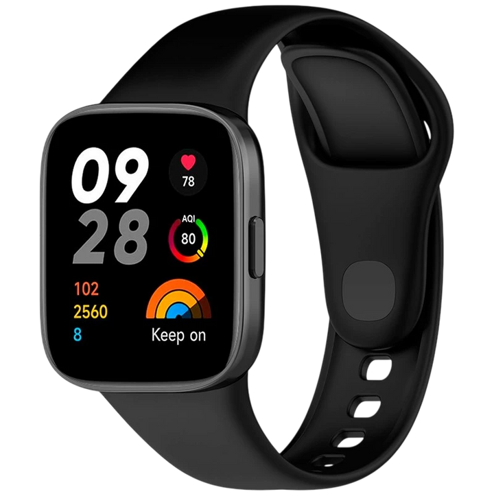 Pulseira de silicone Xiaomi Redmi Watch 3 Preto
