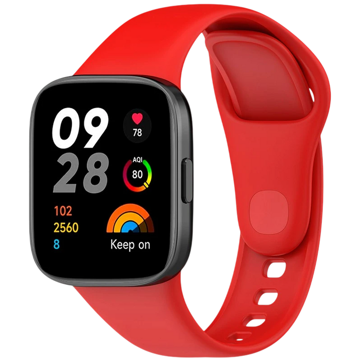 Pulseira de silicone Xiaomi Redmi Watch 3 Vermelho