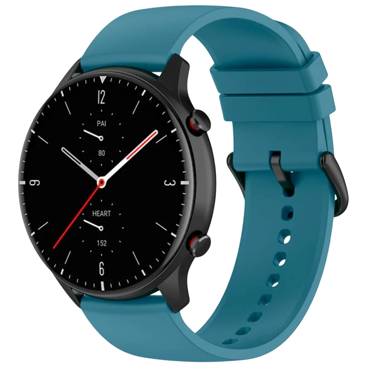 Pulseira de silicone Universal 22mm Azul para Smartwatch Xiaomi/Amazfit/Samsung/Huawei/Realme/Ticwatch