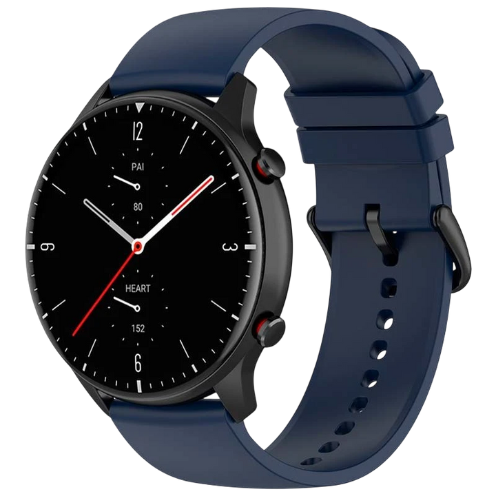 Pulseira de silicone Universal 22mm Azul Marinho para Smartwatch Xiaomi/Amazfit/Samsung/Huawei/Realme/Ticwatch