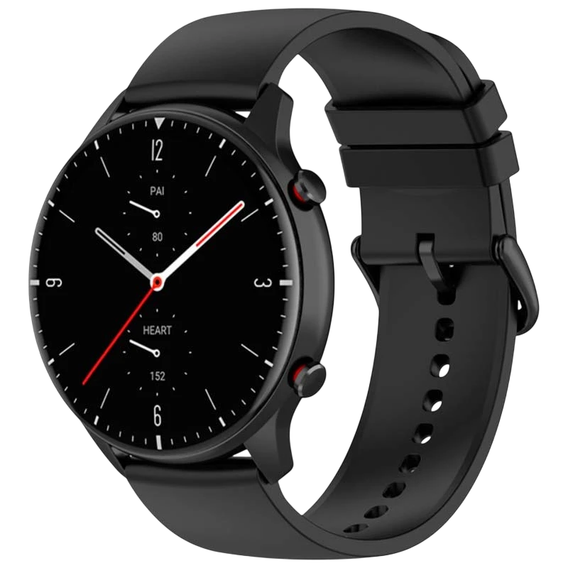 Pulseira de silicone Universal 22mm Preto para Smartwatch Xiaomi/Amazfit/Samsung/Huawei/Realme/Ticwatch