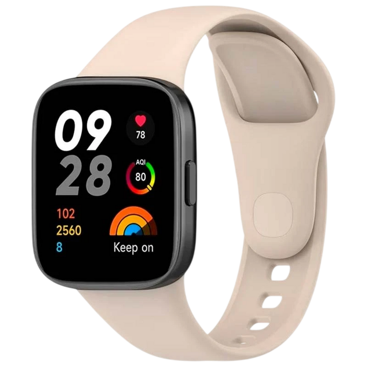 Pulseira de silicone Xiaomi Redmi Watch 3 Marfim