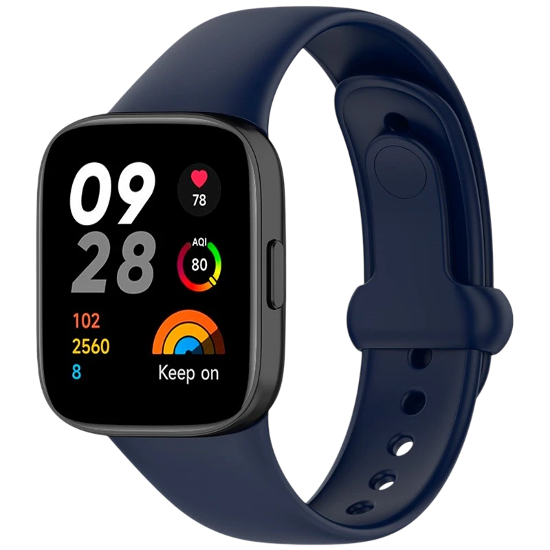 Pulseira de silicone Xiaomi Redmi Watch 3 Sports Azul Escuro