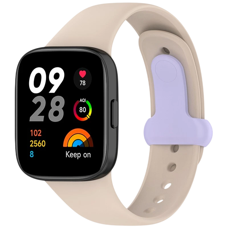 Pulseira de silicone Xiaomi Redmi Watch 3 Sports Marfim