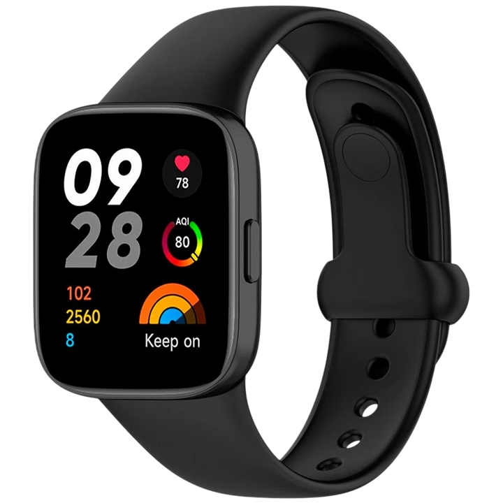 Pulseira de silicone Xiaomi Redmi Watch 3 Sports Preto