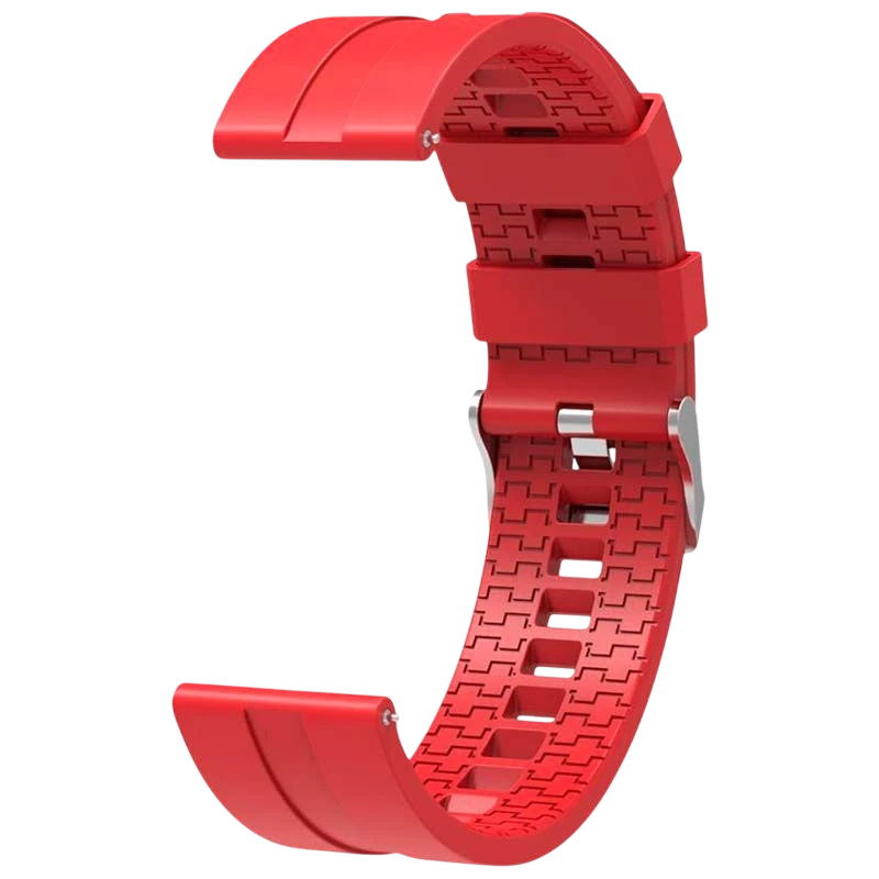Pulseira Universal Silicone 22mm Vermelha para Smartwatch Xiaomi/Amazfit/Samsung/Huawei/Realme/Ticwatch