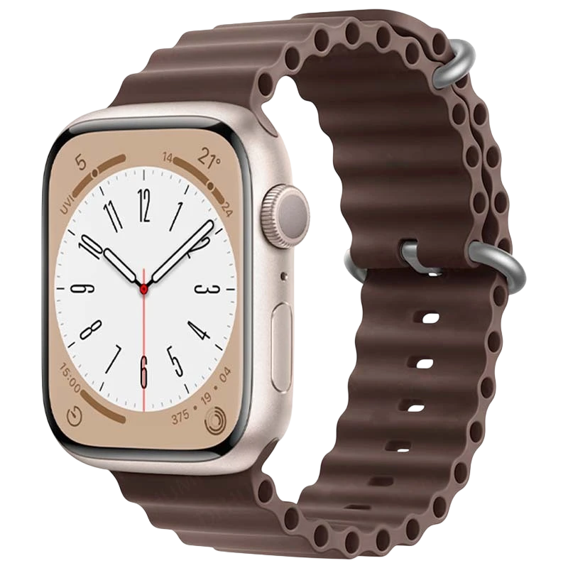 Pulseira Apple Watch 42/44/45/49mm Wave Castanho