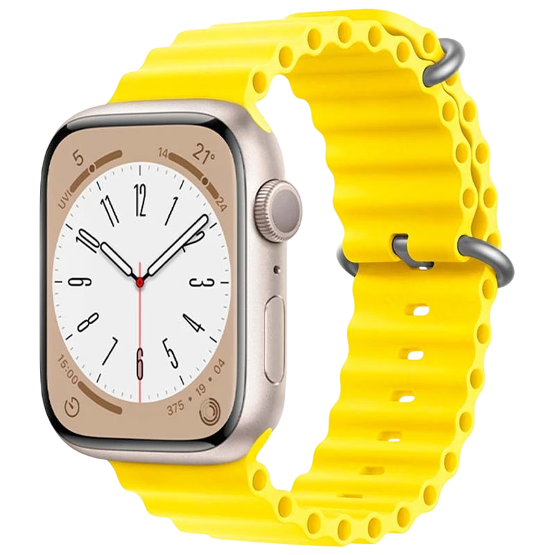 Pulseira Apple Watch 42/44/45/49mm Wave Amarelo