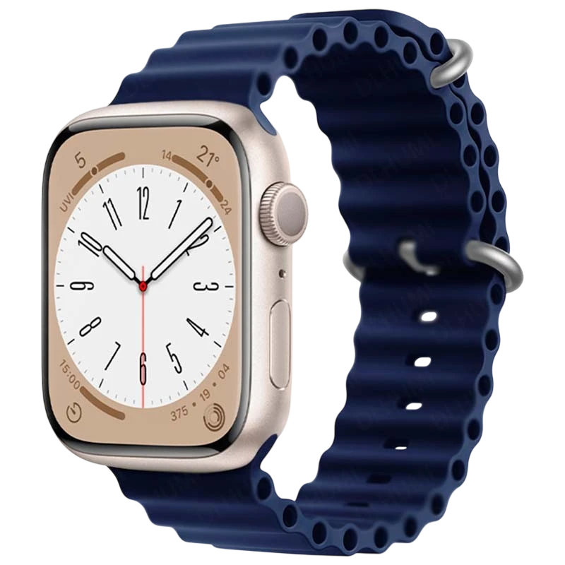 Pulseira Apple Watch 42/44/45/49mm Wave Azul Escuro