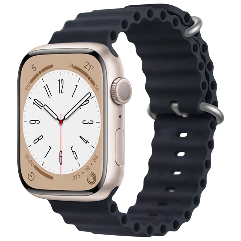 Pulseira Apple Watch 42/44/45/49mm Wave Preto