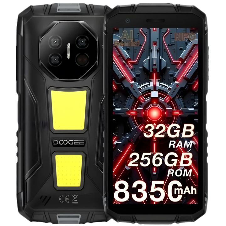 Doogee Fire 3 Max 256 GB Cinza 4G + 24 GB de RAM virtual e bateria de 8350 mAh com carregamento reverso