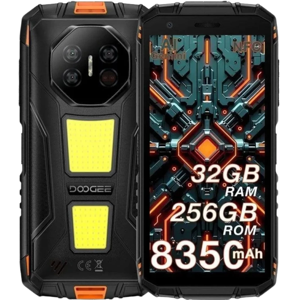 Doogee Fire 3 Max 256 GB Laranja Sensor principal de 48 Mpx ƒ/1.8 e 20 Mpx com visão noturna IR 8GB + 24GB Virtual RAM