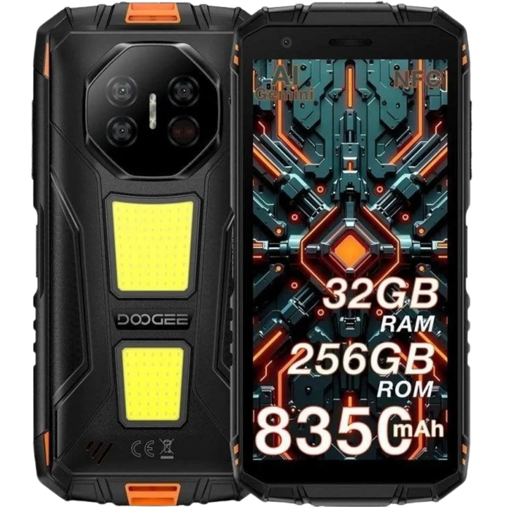 Doogee Fire 3 Max 256 GB Laranja Sensor principal de 48 Mpx ƒ/1.8 e 20 Mpx com visão noturna IR 8GB + 24GB Virtual RAM