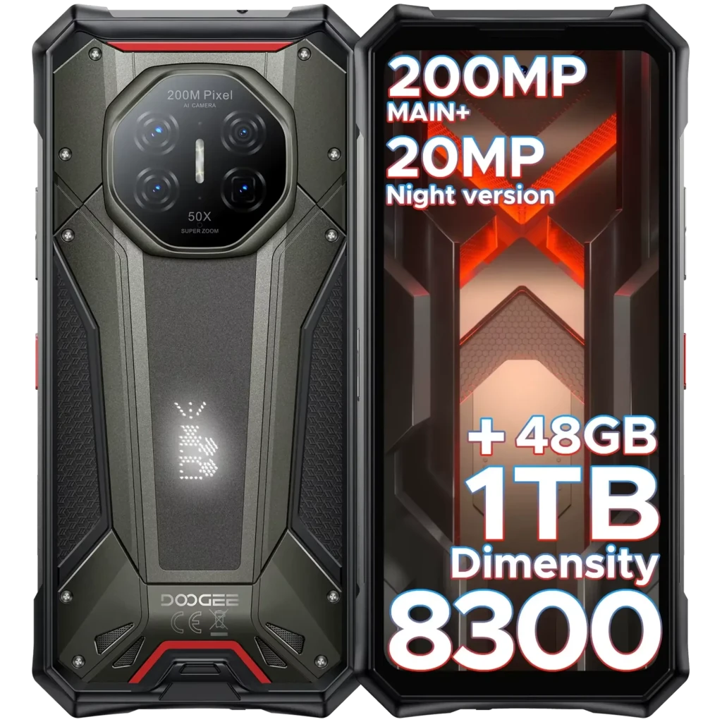 Doogee S300 Plus 1 TB Cinzento Processador MediaTek 12 GB de RAM Câmara de 100 MP