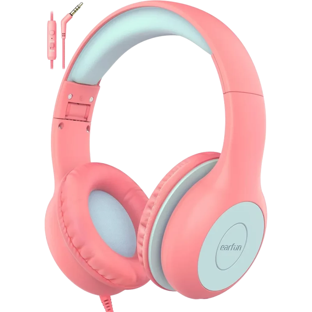 Earfun K1 Rosa e Azul com Limitador de Volume 85/94 dB e SharePort - Auscultadores para Crianças