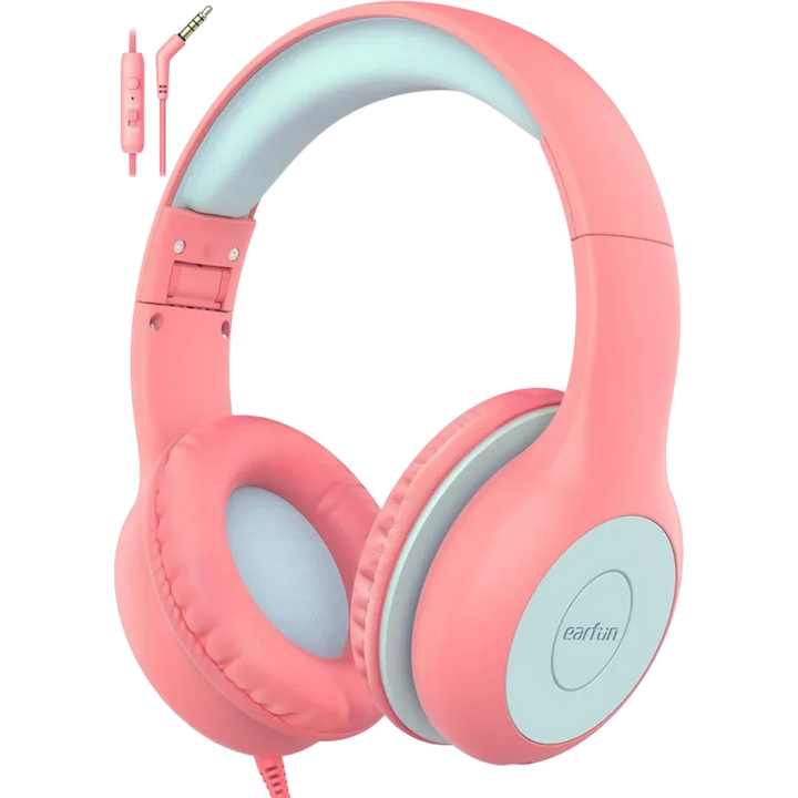 Earfun K1 Rosa e Azul com Limitador de Volume 85/94 dB e SharePort - Auscultadores para Crianças