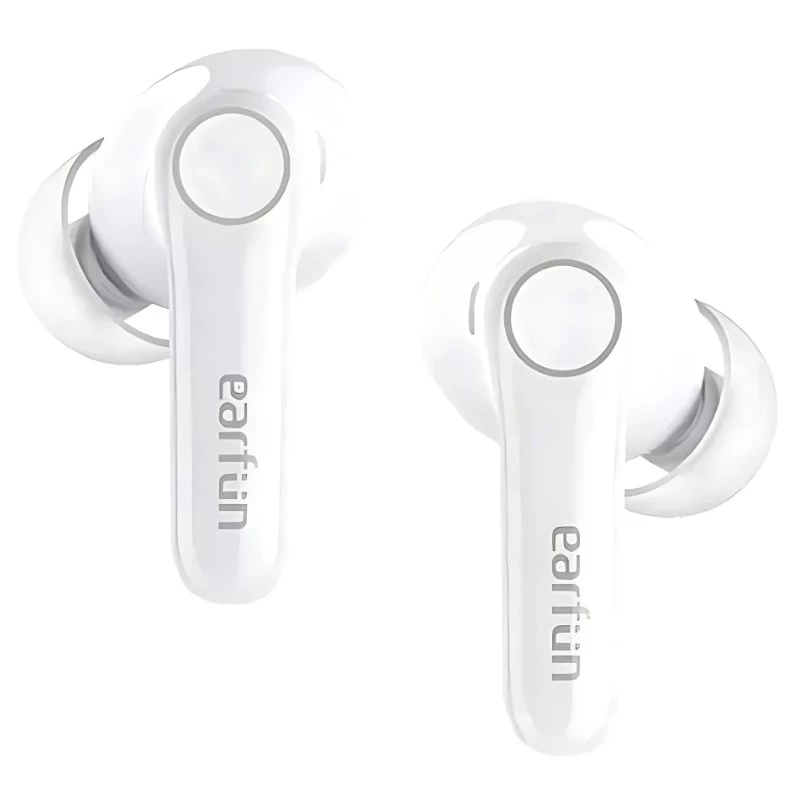 EarFun Air Pro 4 Auriculares sem fios Bluetooth com ANC QuietSmart 3.0, 52 horas, Branco Brilhante