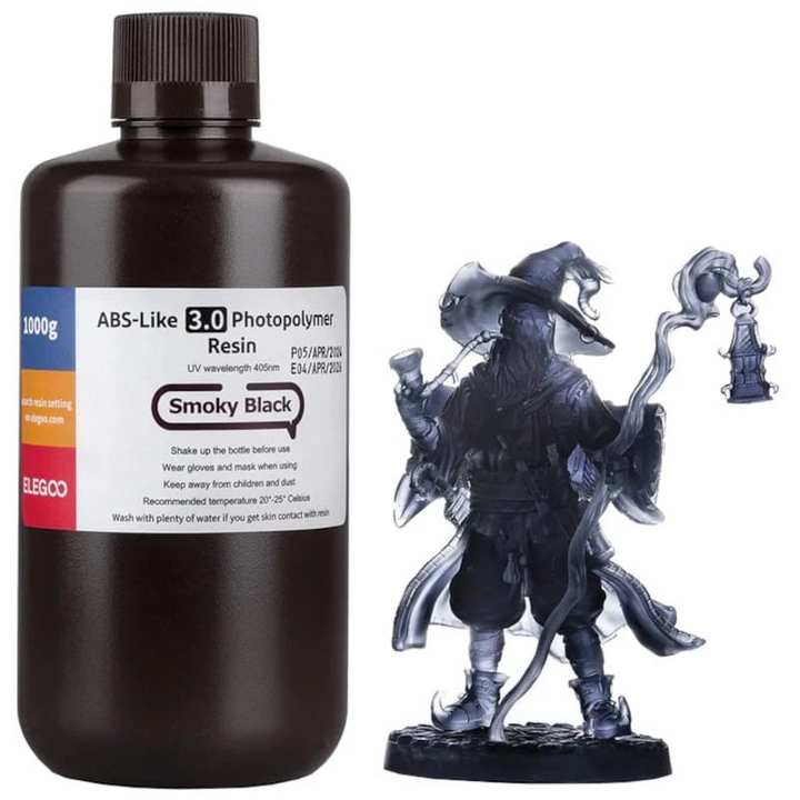 ELEGOO Resina ABS V3.0 Preta Fumada para Impressoras 3D de Resina LCD - 1KG