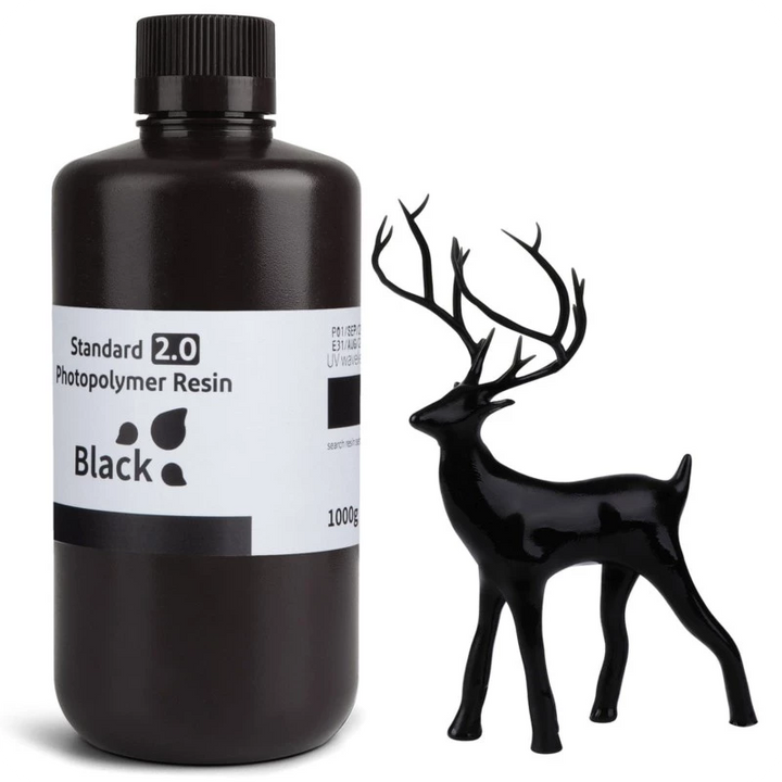 ELEGOO Resina Standard Preto v2.0 Para Impressoras 3D de Resina LCD - 1Kg