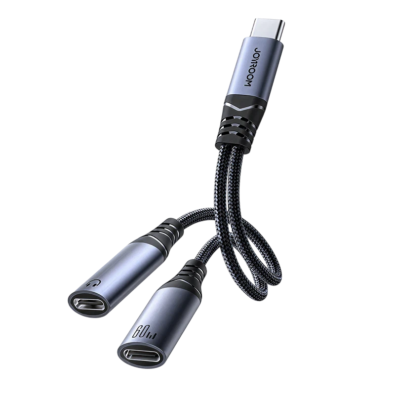 Adaptador Joyroom 2 em 1 de USB-C para 2x USB-C