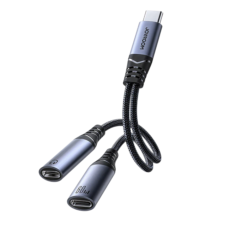 Adaptador Joyroom 2 em 1 de USB-C para 2x USB-C