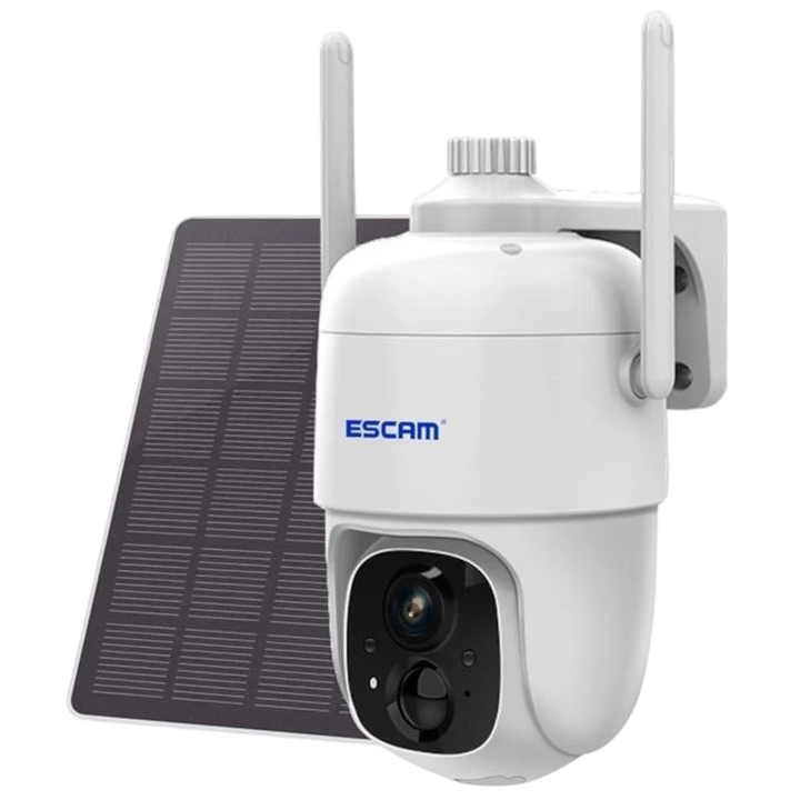Câmara de Vigilância IP Escam G24 3M Wifi Painel solar Branco