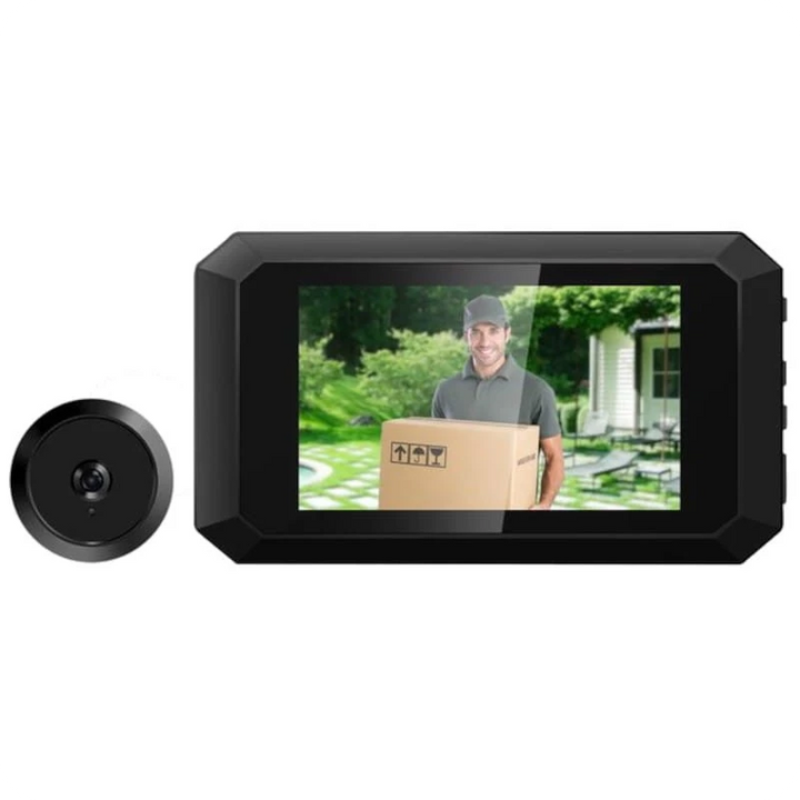 Escam C23-G 2 MP 3,97 Polegadas Preto - Olho Mágico Digital