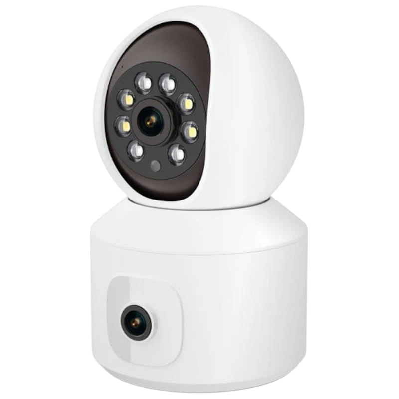Câmera de Segurança IP Escam QF010 2MP+2MP Visão Noturna Cor Panorâmico Wifi Branco
