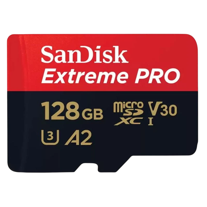 SanDisk Extreme PRO UHS-I 128 GB U3 V30 A2 SDXC Preto / Vermelho