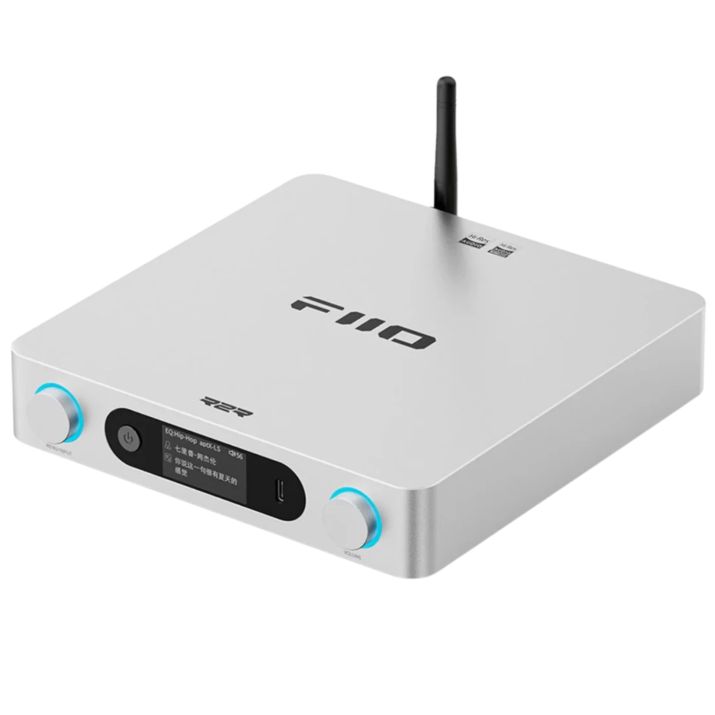 FiiO BR15 DAC R2R Hi-Res,saídas balanceadas XLR e RCA prateado - Receptor Bluetooth