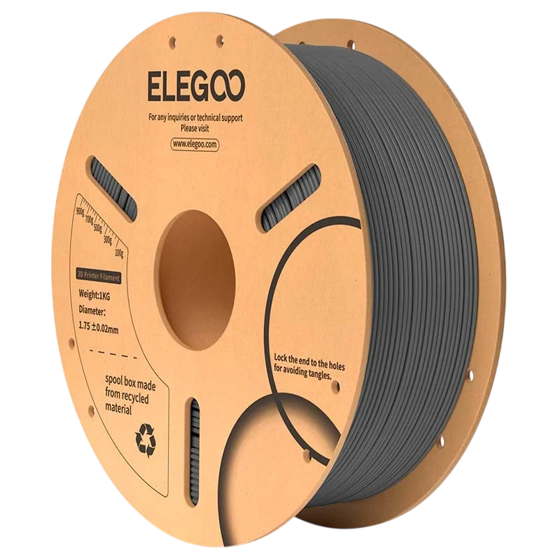 ELEGOO PLA Space Grey for FDM 3D Printers - 1.75mm Filament 1kg Spool