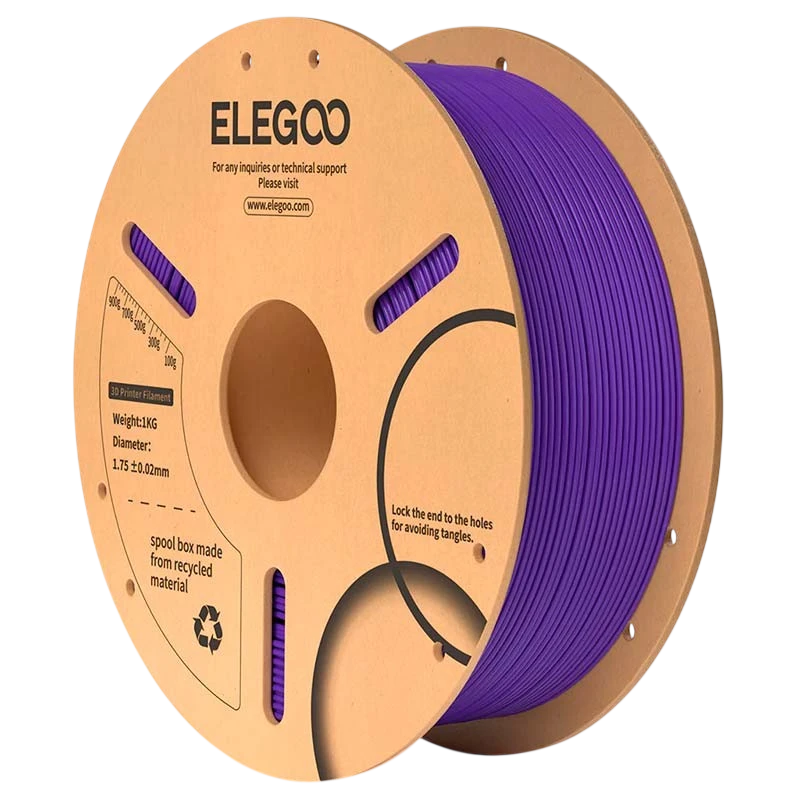 ELEGOO PLA Roxo para Impressoras 3D FDM - Filamento 1.75mm Bobina de 1kg