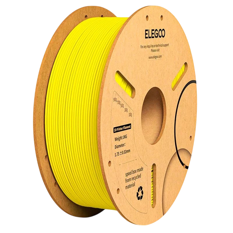 ELEGOO PLA Plus Amarelo para Impressoras 3D FDM - Filamento 1.75mm Bobina de 1kg