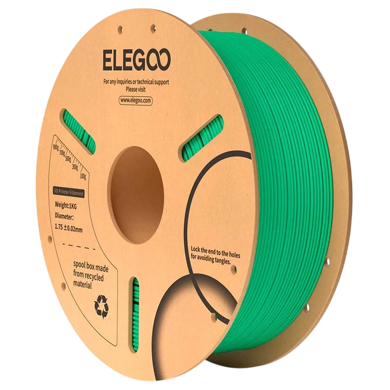 ELEGOO PLA Verde Mar para Impressoras 3D FDM - Filamento 1.75mm Bobina de 1kg